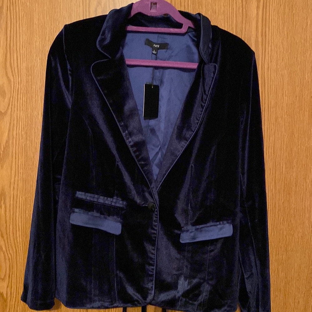 Blue velvet jacket